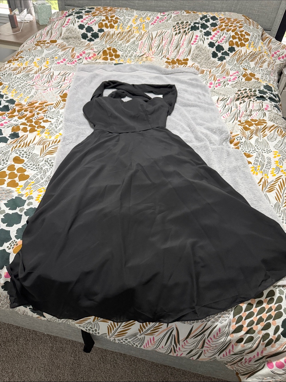 Classic Black Strapless A-Line Dress